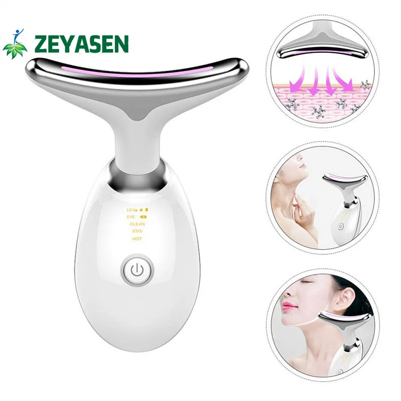 

Zeyasen Neck Facial Lifting Device Microcurrent Face Neck Beauty Devices Therapy Skin Tighten Reduce Double Chin Anti Wrinkle