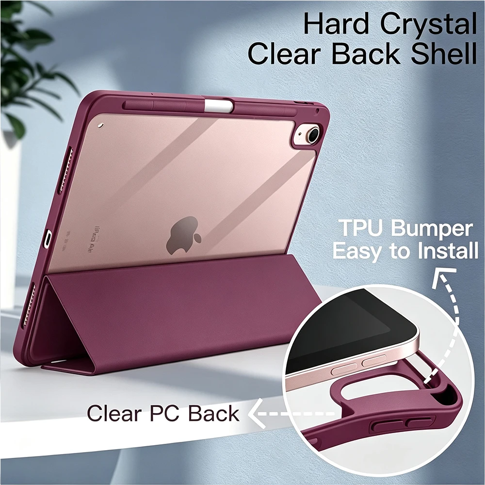 Tablet Case for iPad (A16) 11th Generation 11 Inch 2025/10th Generation 10.9 Inch 2022 Magnetic Flip Smart Cover,Auto Wake/Sleep