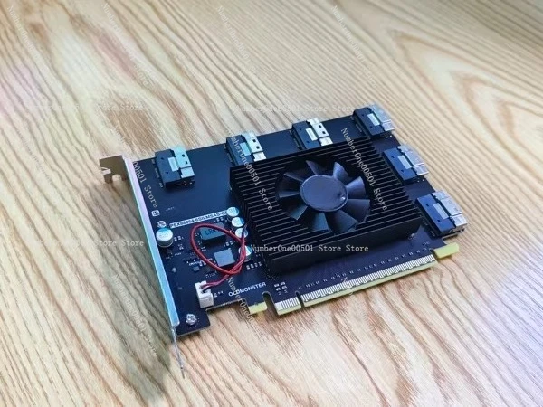 

Карта расширения PCIe 4.0 с 6 портами SFF-8654 8i U.2 NVMe для графических карт и ИИ