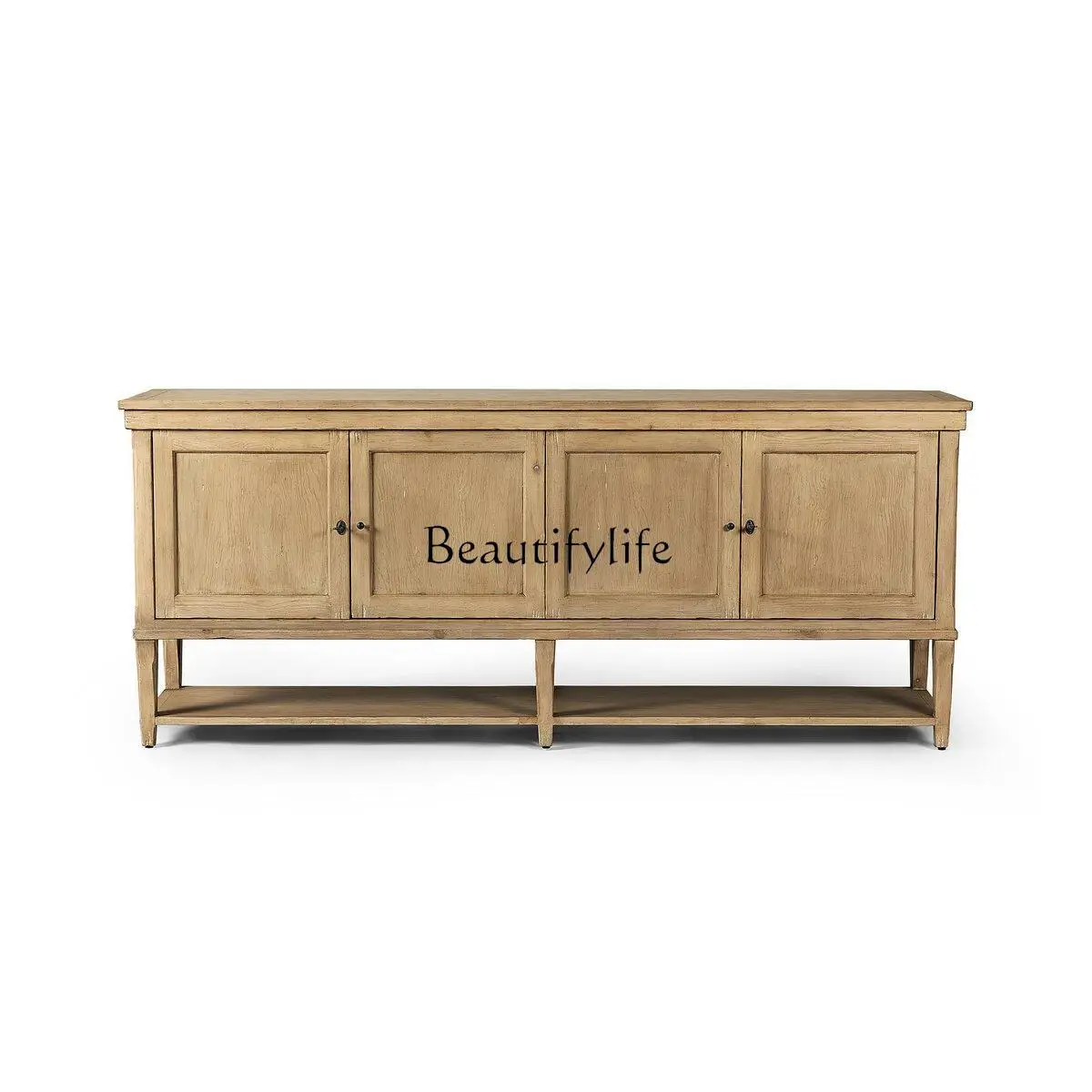 

Solid wood French retro entrance locker living room dining room multi-functional storage cabinet