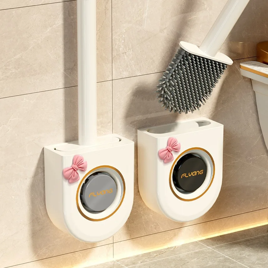 

Aroma Tablet Toilet Brush Bathroom Toilet Brush No Dead Corner Cleaning Brush Without Drilling Wall Mounted Toilet Brush