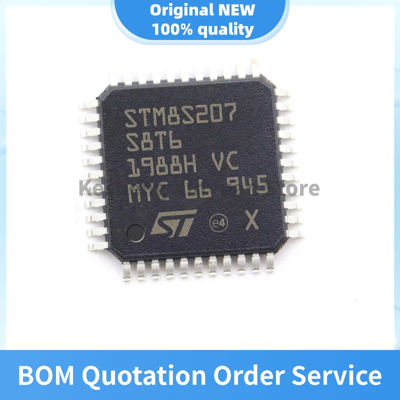 Microcontroller STM8S207S8T6C STM8S207S8T6C package LQFP-44 original authentic.