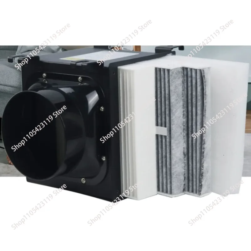 Ventilation Air Purifying Box 100/150mm With Activated Carbon Metal Air Purifier High Efficient HEPA Filter To Remove PM2.5
