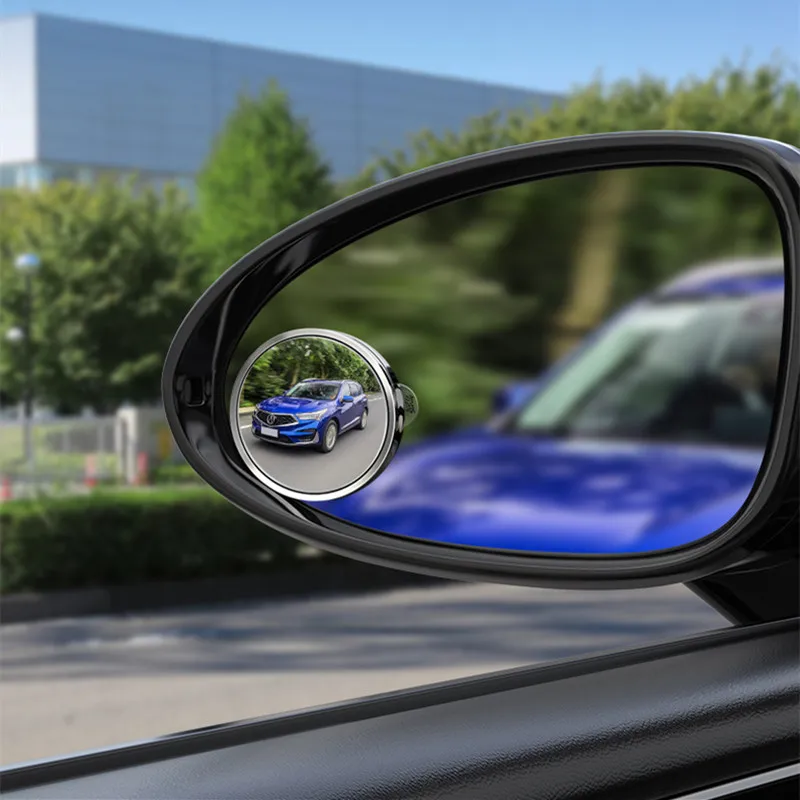 Espelho Convexo Retrovisor Reverso do carro, 360 Graus, Blind Spot Espelho Retrovisor, Grande Ângulo Ajustável, Espelho Redondo Pequeno