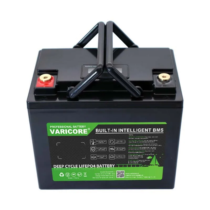 VariCore 12V 40Ah 32Ah LiFePO4 Battery Lithium Iron Phosphate with BMS for 12.8V 4s Golf Cart Car Ignition Solar 14.6v Charger