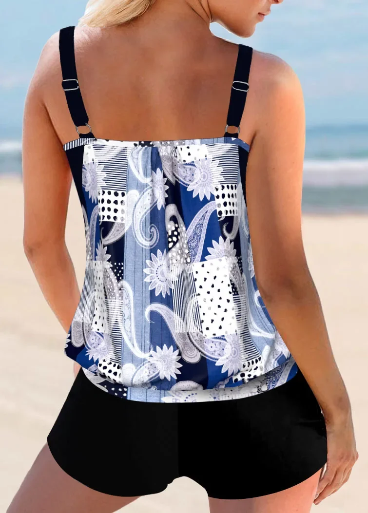 2023 Damenmode Monokini Bade bekleidung zweiteilige Strand Bade bekleidung Druck Tankinis Sommer Strand tragen Schwimmen neue Tankinis Set