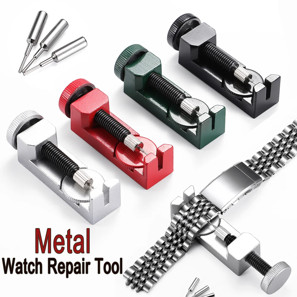 Metall-Uhrenreparaturwerkzeug: Armband-Einstellwerkzeug mit Uhrenbandöffner, Stahlband-Gliederstiftentferner – Einfaches Entfernen und Anpassen