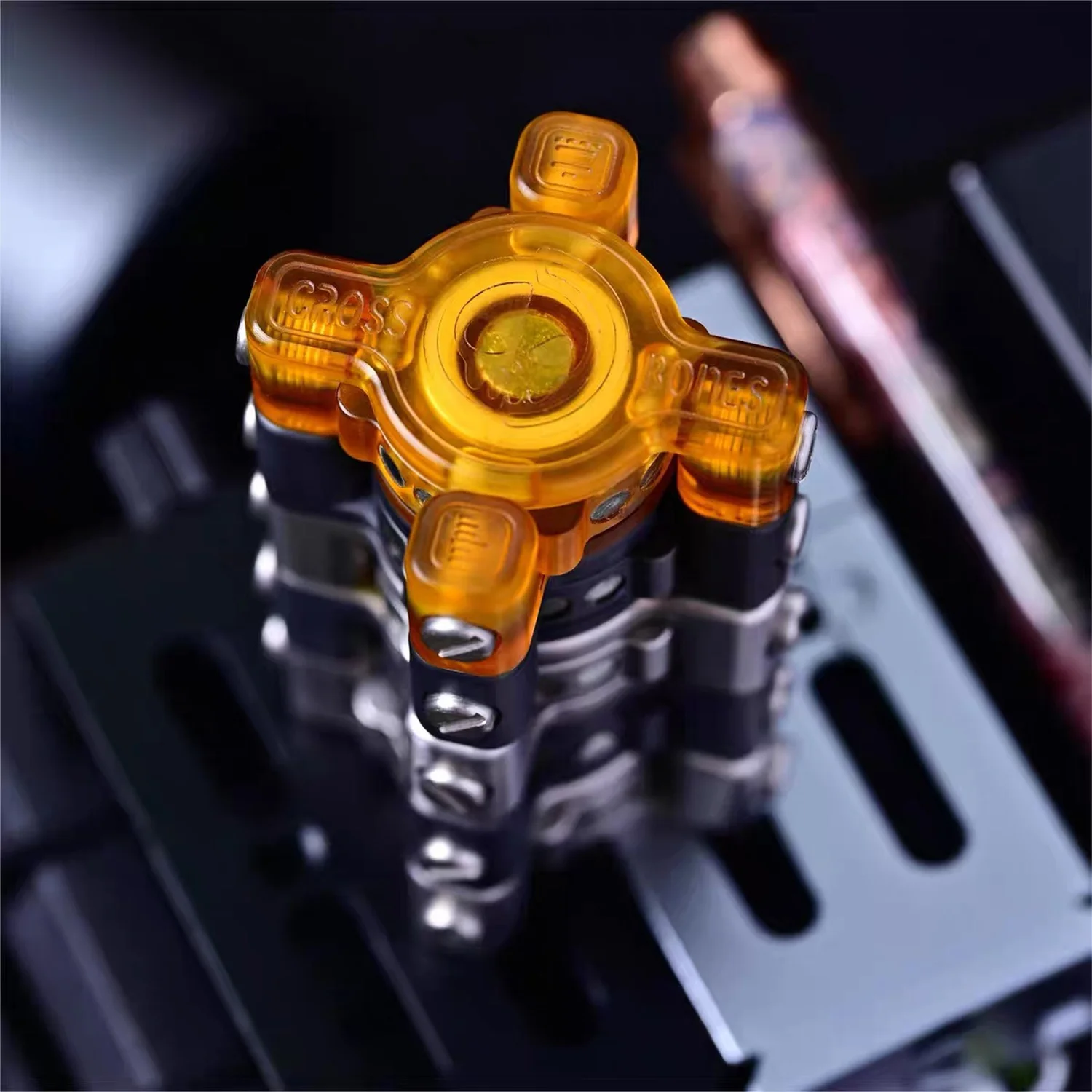 CROSS BONES Original Fingertip Gyro Titanium Zirconium Fidget Spinner EDC Decompression Small Fidget Toys