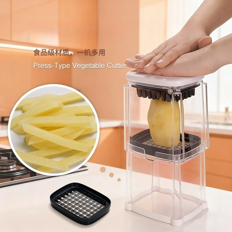 For Multifunctional Press Vegetable Cutter 7MM Fries Special Cutting Artifact Orange Flap Splitter 2PCS