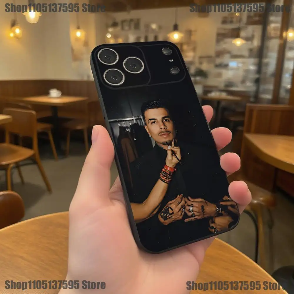 حافظة هاتف Singer R-Rauws A-Alejandro لهاتف iPhone 17,16,15,14,13,12,11,Pro,XS,Max,XR,Plus,E,SE4,Mini Black Soft Cover #4