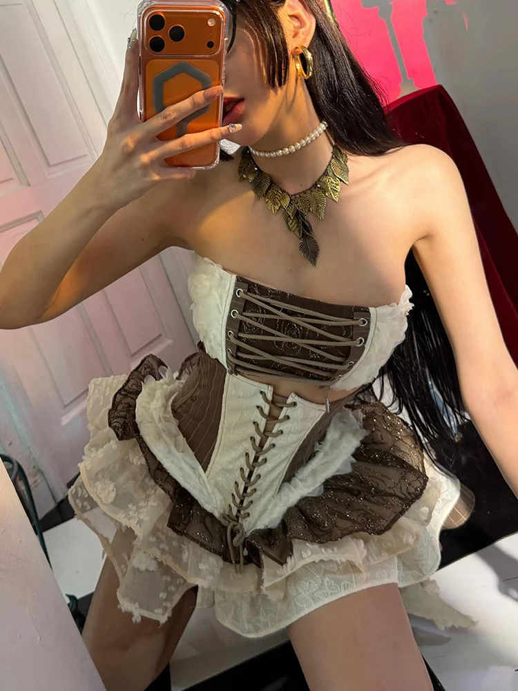 Nibber الجوف Ruched تانك القمم المرأة المشارب Shiring هوتي الاتجاه البريدي المرقعة أكمام نحيل منتصف الليل نادي الحفلات سترات #2