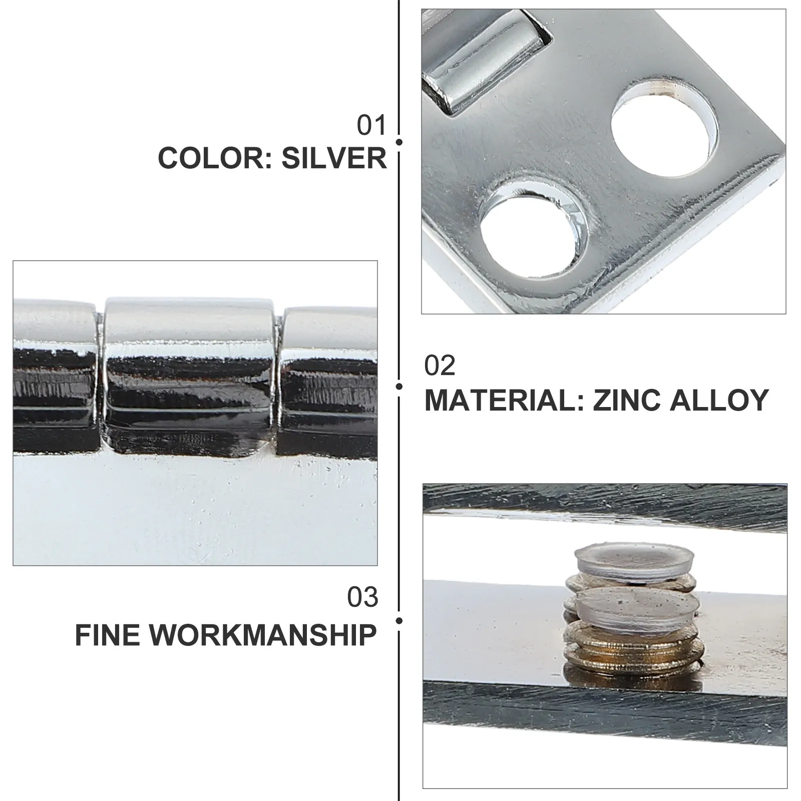 2Pcs Glass Door Hinge Sturdy Frameless Cabinet Hinge for Glass Cabinets Display Units Wine Racks Easy Mount Long Service Life