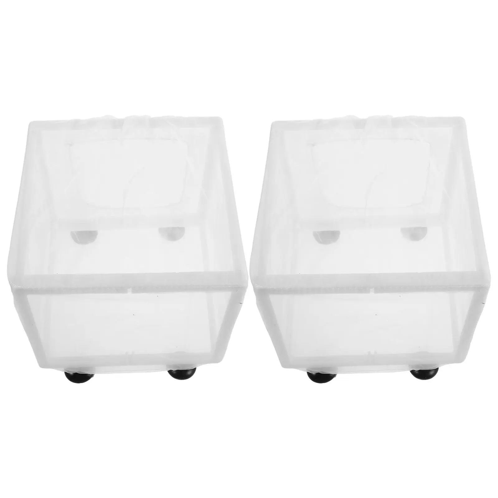 2 Peças Caixa de Criação de Peixes para Aquário, Câmara de Isolamento Flutuante com Rede de Malha Respirável para Incubação de Alevinos, Guppy, Camarão e Betta