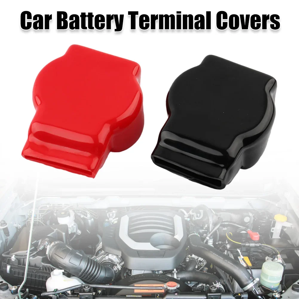 2X Battery Terminal Covers Positive Negative Top Post Cap Protection Universal Car Motorcycle Truck Battery Wire Connector Cap