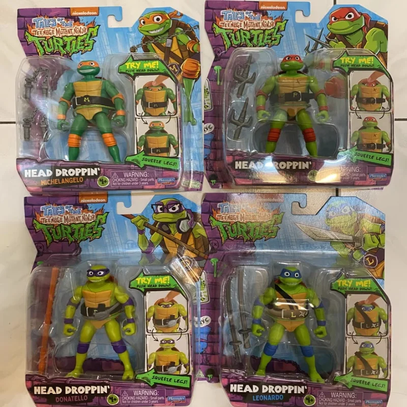 

Playmates Teenage Mutant Ninja Turtles Movie Version Movable Action Figures Leonardo Raphael Michelangelo Donatello Toy Model