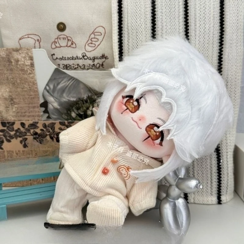 20cm Anime Gra Atrybuty Pierrot Kawaii Cosplay Bawełniana Lalka z Szkieletem Kreskówka DIY Przebranie Ubrania Figurki Zabawki Prezent dla Fanów