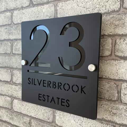 Personalized House Sign With Nails Custom Door Sign Outdoor 3D Cut Acrylic House Number Outdoor Family Door Name Sign street