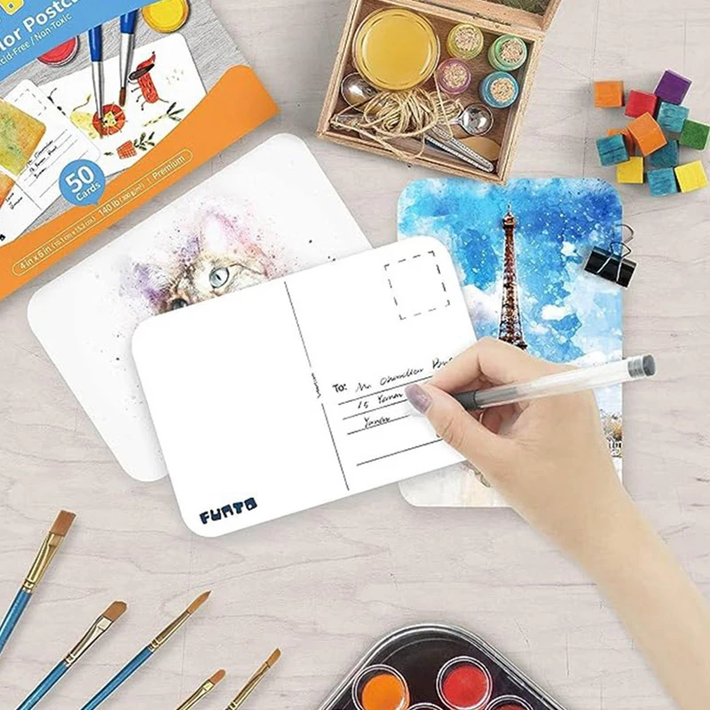 40 قطعة ورق ألوان مائية فارغة بطاقات بريدية بطاقات المعايدة بطاقات بريدية ألوان مائية ورق رسم خالي من الأحماض ورق فني ثقيل الوزن #1