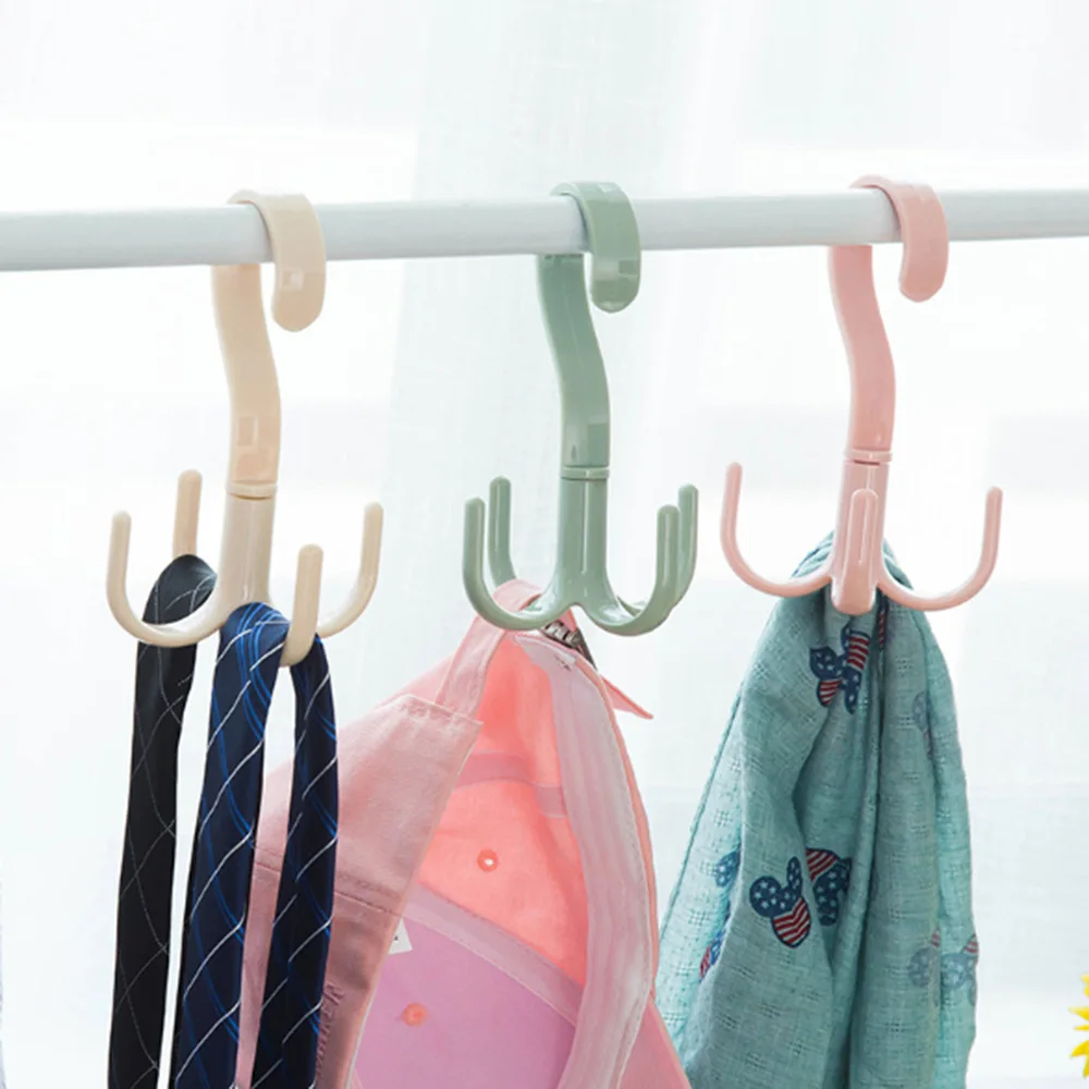 

Space Saving Rotated Hanger Hooks Wardrobe Clothes Rack Hanger Organizer Bag Hanger Shoes Belt Scarf Hanging Rack Closet Hanger