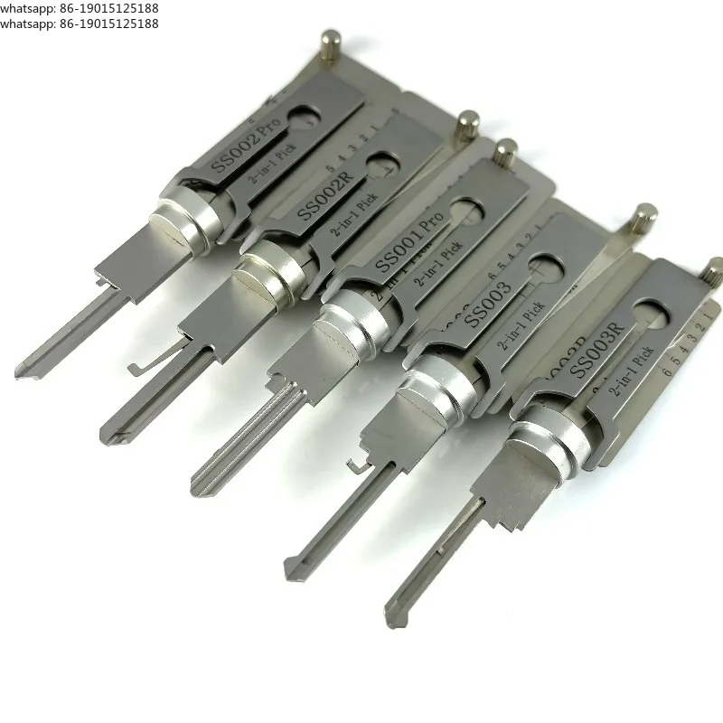 Pro Locksmith Tools for Door Locks,SS001 SS002 KW1  SC1 SC4  KW5 2 in 1 Lock Pick Tools,Home Lock Repair Kit