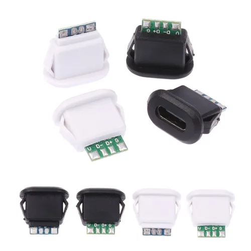 Conector USB resistente al agua, conector de interfaz de enchufe trasero tipo C, 5A, 20V, puerto Jack de carga rápida de alta corriente, enchufe de cargador USB-C, 1 ud.