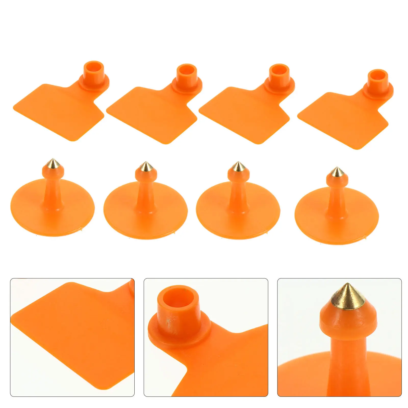 100Pcs Eco Friendly Animal Ear Tags for Pigs Cows Goats Rabbits Pasture Ear Tags Heat Cold Resistant Not Fade Easy Carry Tpu
