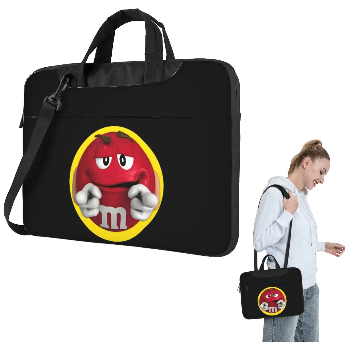 

M And M Character Baby Crossbody Laptop Bag Case Computer Bag 13 14 15.6 Inch Notebook Pouch for Lenovo