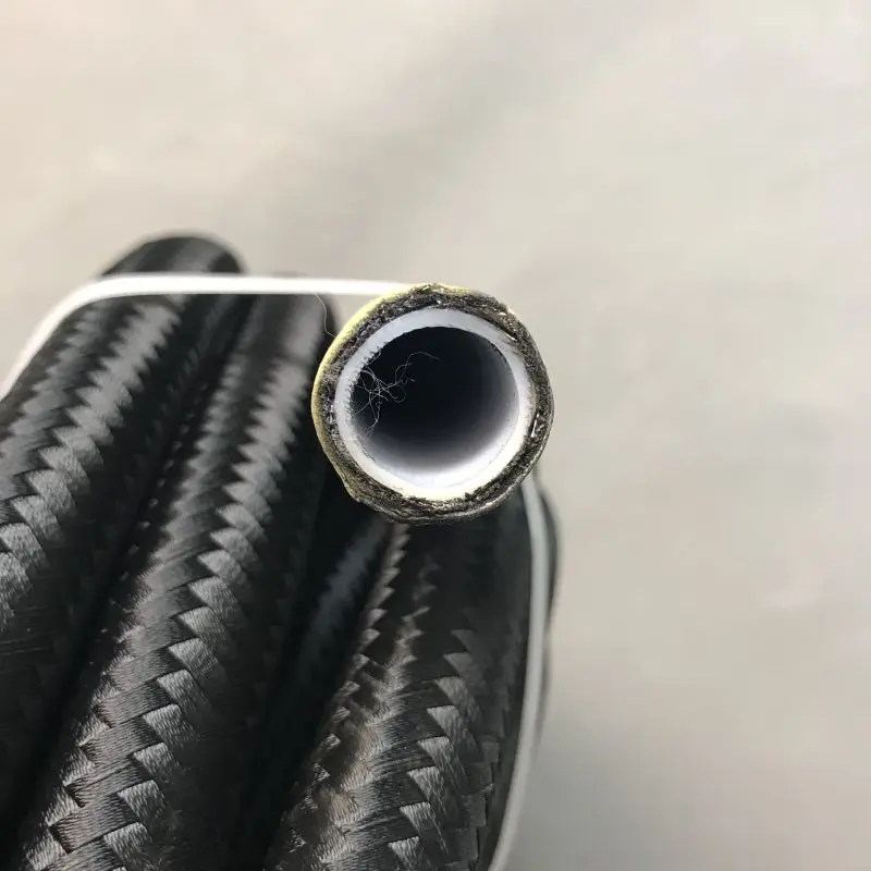 PTFE Nylon Braided Hose 0 45 90 180 Degree Fitting Oil Hose End Adaptor KitSTOCK