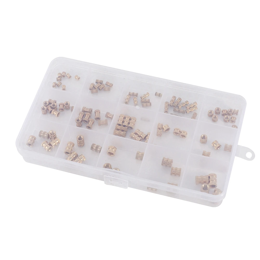 

*SPOR 2 комплекта M2 M3 M4 M5 с внутренней резьбой, латунная резьбовая вставка с накаткой, вставная гайка для 3D-печати, нагревательные вставки с резьбой