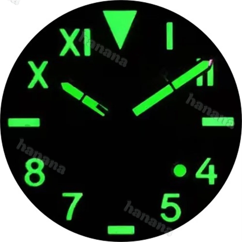 قرص ريترو غير لامع مقاس 29 مم مع أيدي مناسبة لحركة NH35/NH36/4R/7S ملحقات تعديل الساعة الخضراء المضيئة عالية الجودة #4