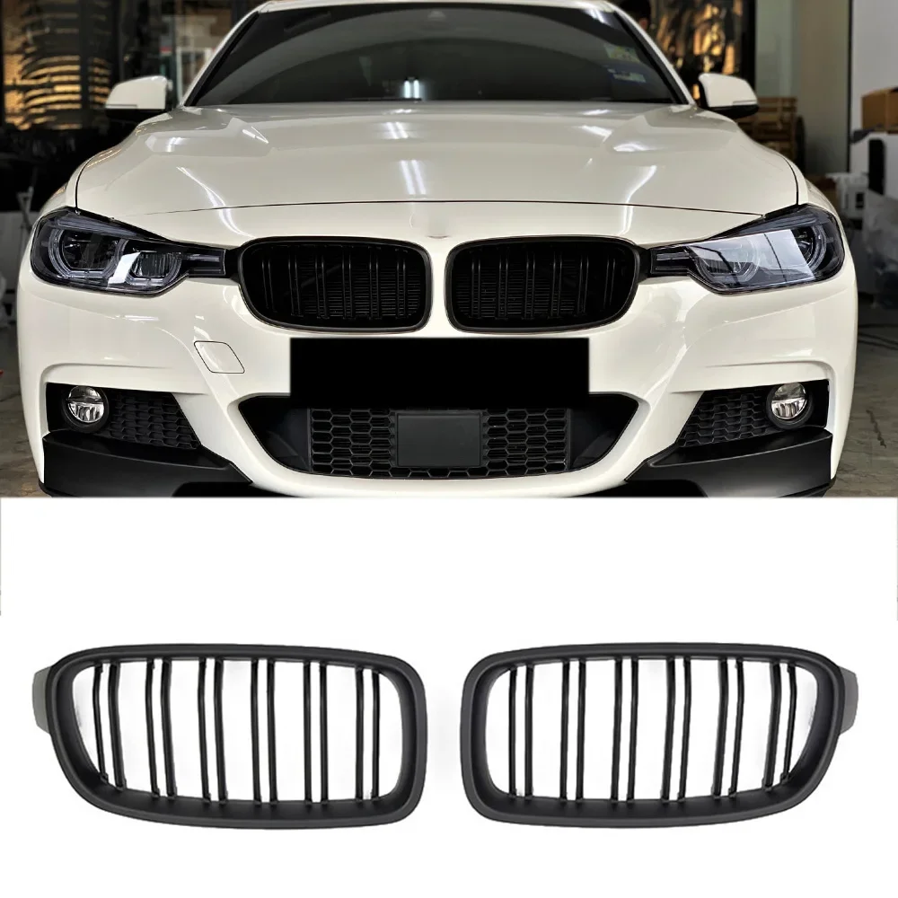 M3 Front Bumper Kidney Grill Carbon Fiber M Style Diamond Chrome Grille Cover For BMW 3 Series F30 F31 F35 2012-2019 320i 325i