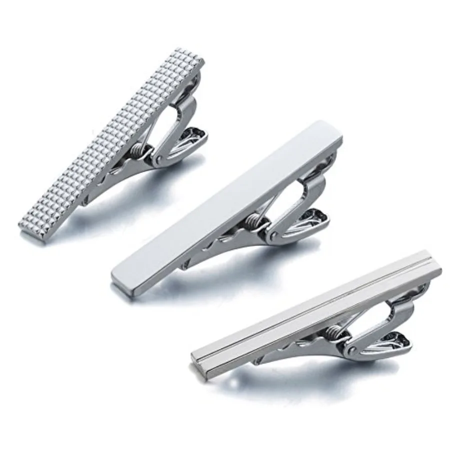 أزياء رجالية مصنوعة من خليط معدني 1.5 مشبك ربطة عنق ضيق مكون من 3 قطع للارتداء الرسمي لاجتماعات العمل والمناسبات المسائية أنيق Mi