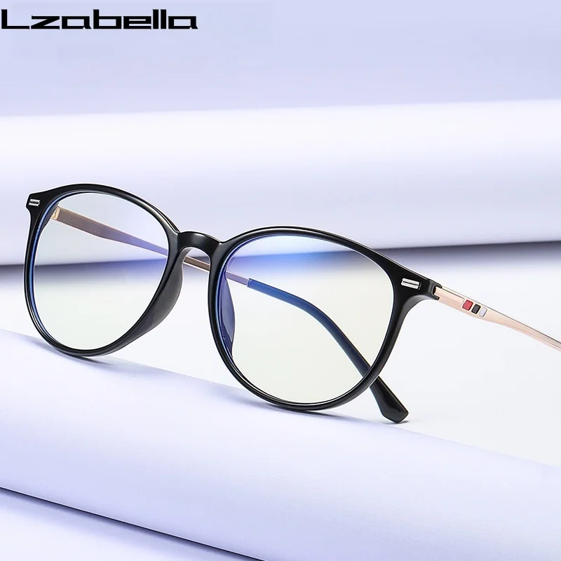 

Lzabella Women's Round Glasses Frame Men's Casual Comfortable Eyeglasses Ultra light Quality Optical Prescription Glasses 6911