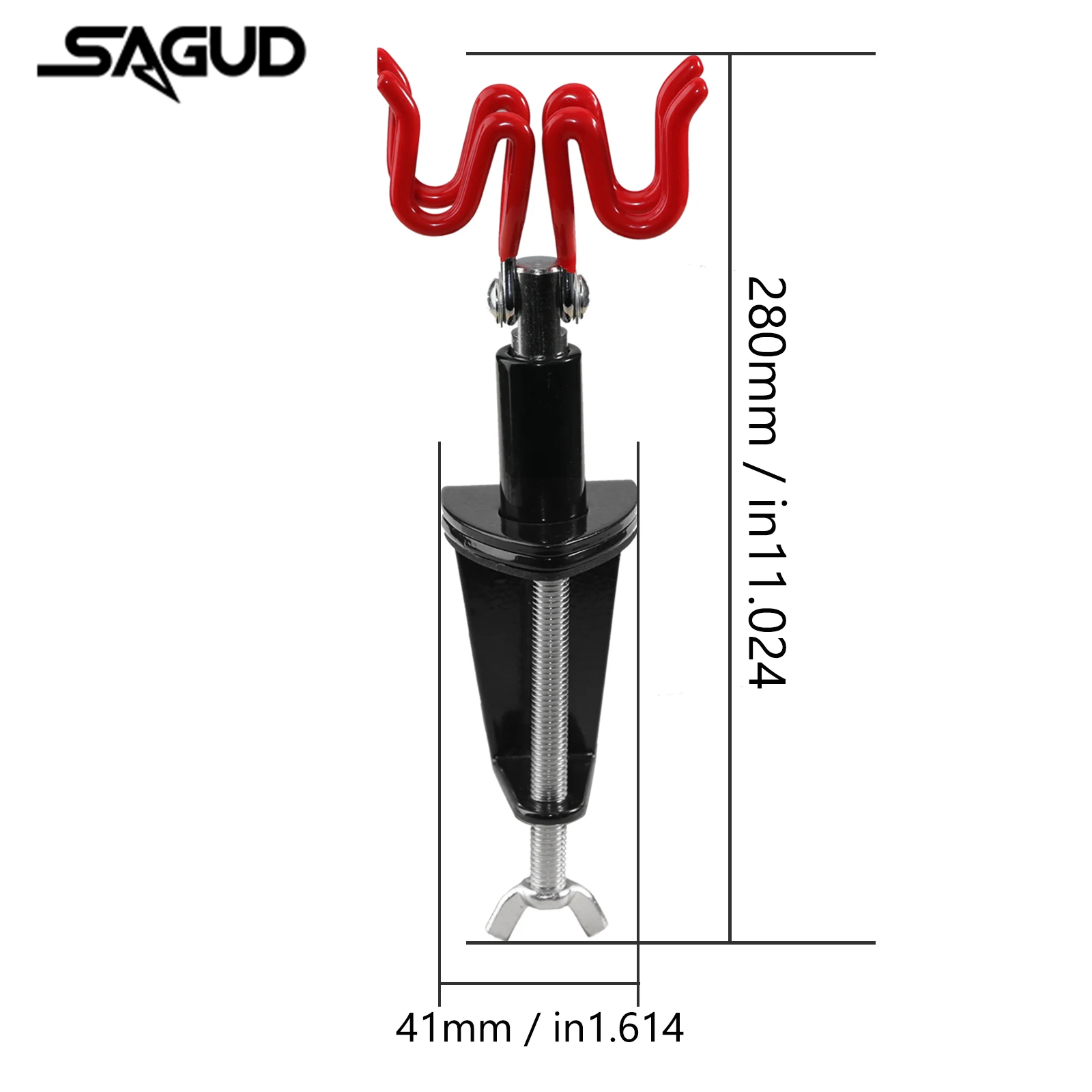 SAGUD Airbrush Holder 2 Capacity 360 Swivel Clip Mount Desktop Station Stand Spray Gun Clamp-on Holder for Many Brand Airbrushes