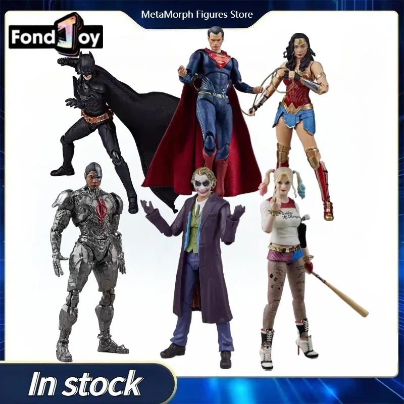 Original Fondjoy DC Justice League WONDER WOMAN/BATMAN/SUPERMAN/JOKER/HARLEY QUINN/CYBORG Anime-Figur Spielzeug-Sammlermodell