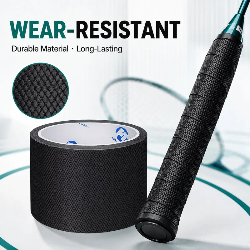 Anti Slip Badminton Grip Tape Racket Handle Overgrip, Wear Resistant Non Slip Grip Tape for Tennis Squash Fishing Rod Handle