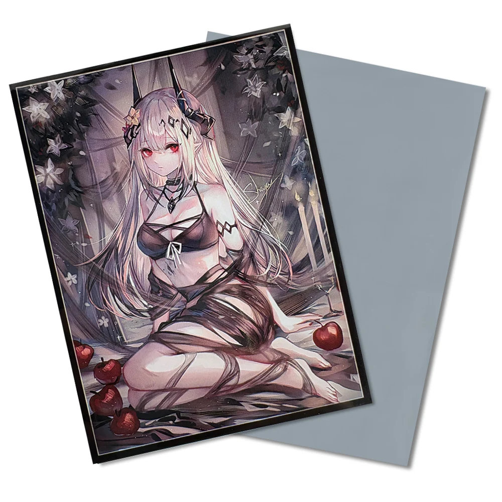 

67x92 60PCS Anime Card Sleeves Devimon Card Sleeves Original Flash Shine Suitable MGT Trading Cards Protective Case