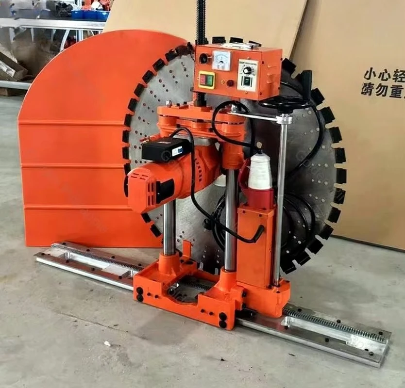 High-Power Automatic Hydraulic Concrete Wall Cutting Machine and Cement Slotting Machine Rail Type Metal Construction