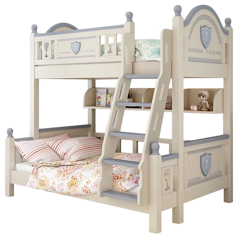 

School Bunk Bed Child Bed For Kids Bedroom Set Rubber Wood Kid's Bed