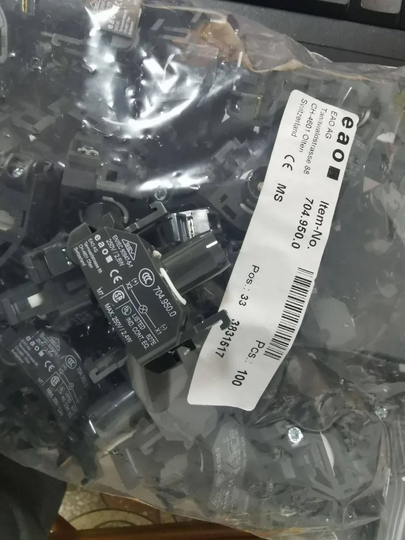 New original EAO push button switch 704.950.0 self-reset switch