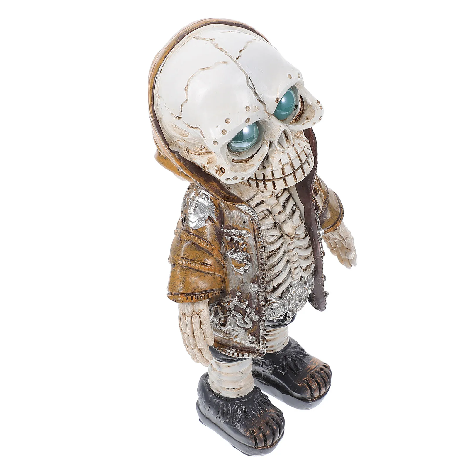 Decorazioni realistiche Figurine di piccoli scheletri Mini statue di teschio uniche ornamento