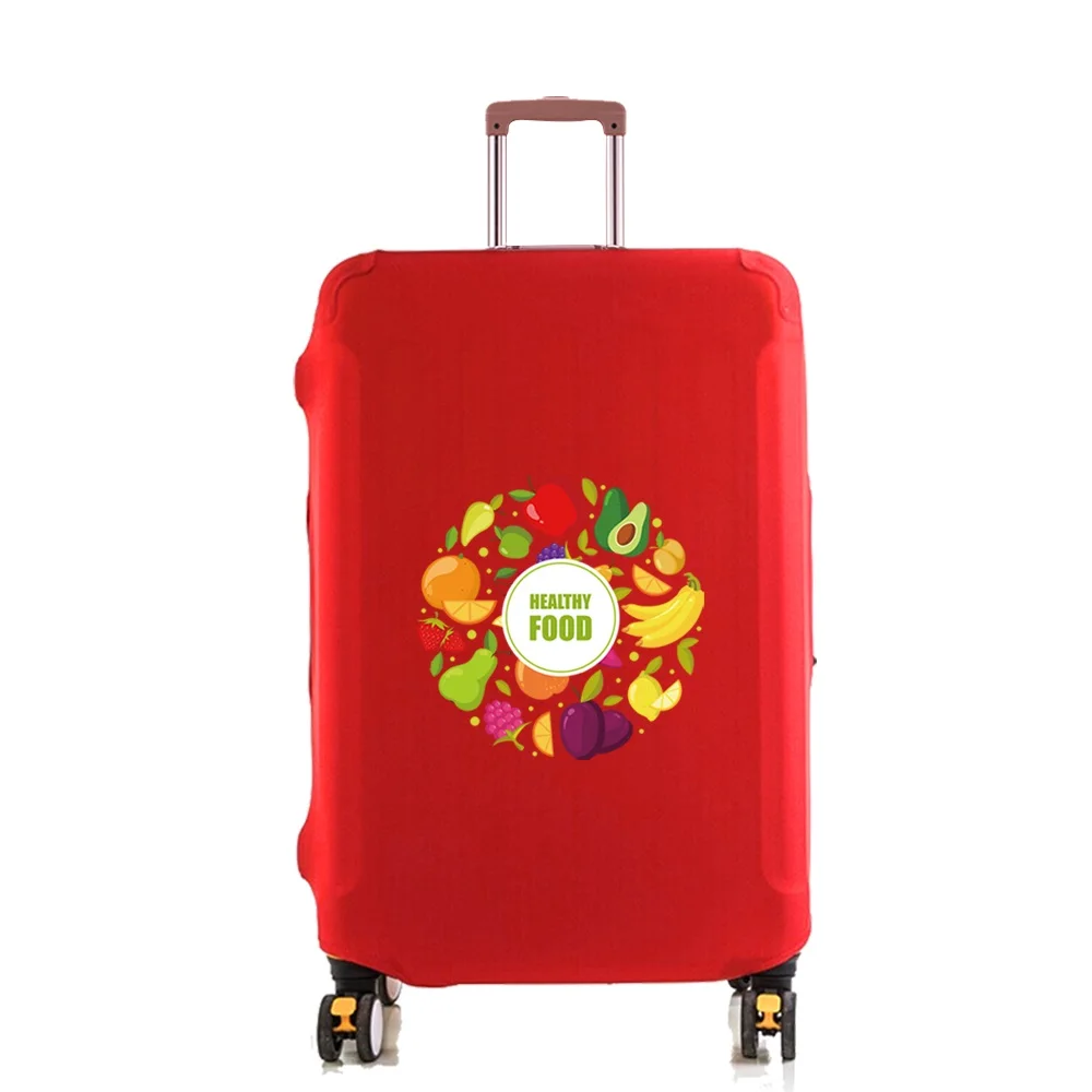 الأمتعة غطاء حقيبة حامي مرونة الغبار Case18 ~ 28 بوصة السفر الغطاء الواقي 2025 إكسسوارات السفر طباعة الغذاء #6