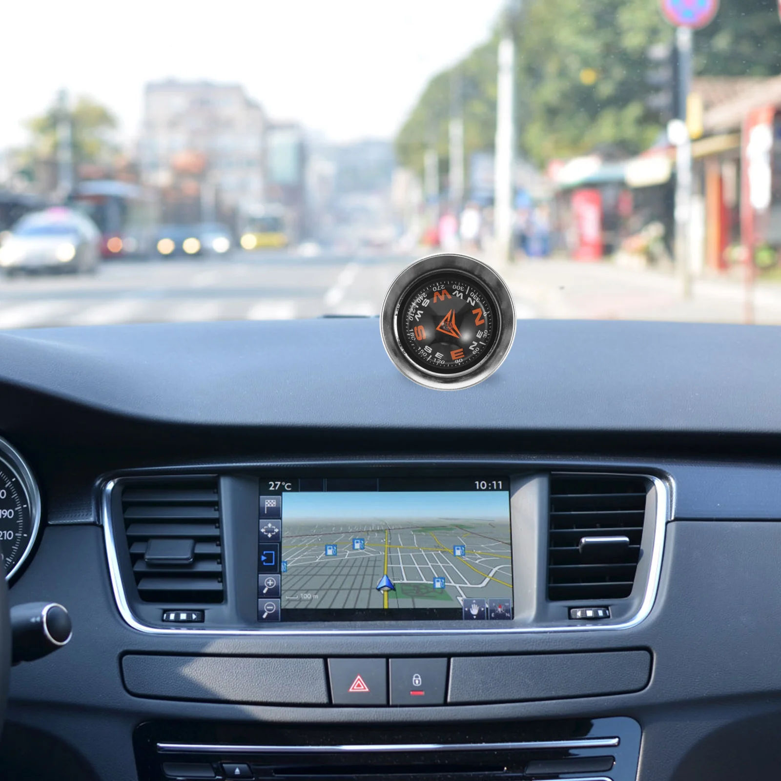 

Compass for Car Accurate Automotive Vehicle Navigation Tool Dash Mount Driving Recorder Dashboard Black Travel