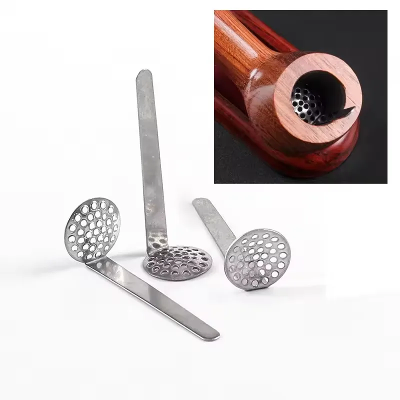 Smoke Pipe Filters Ashes Isolation Net with Handle Pipes Filter Burning Non Smoking Pipe Accessories Tobacco Compactor 10Pcs/lot