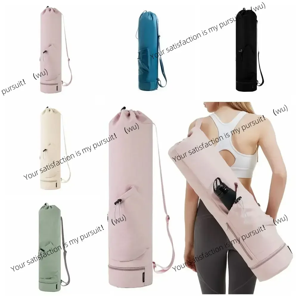 Large capacity yoga backpack, adjustable waterproof shoulder strap, breathable exercise bag, portable, black, gym use