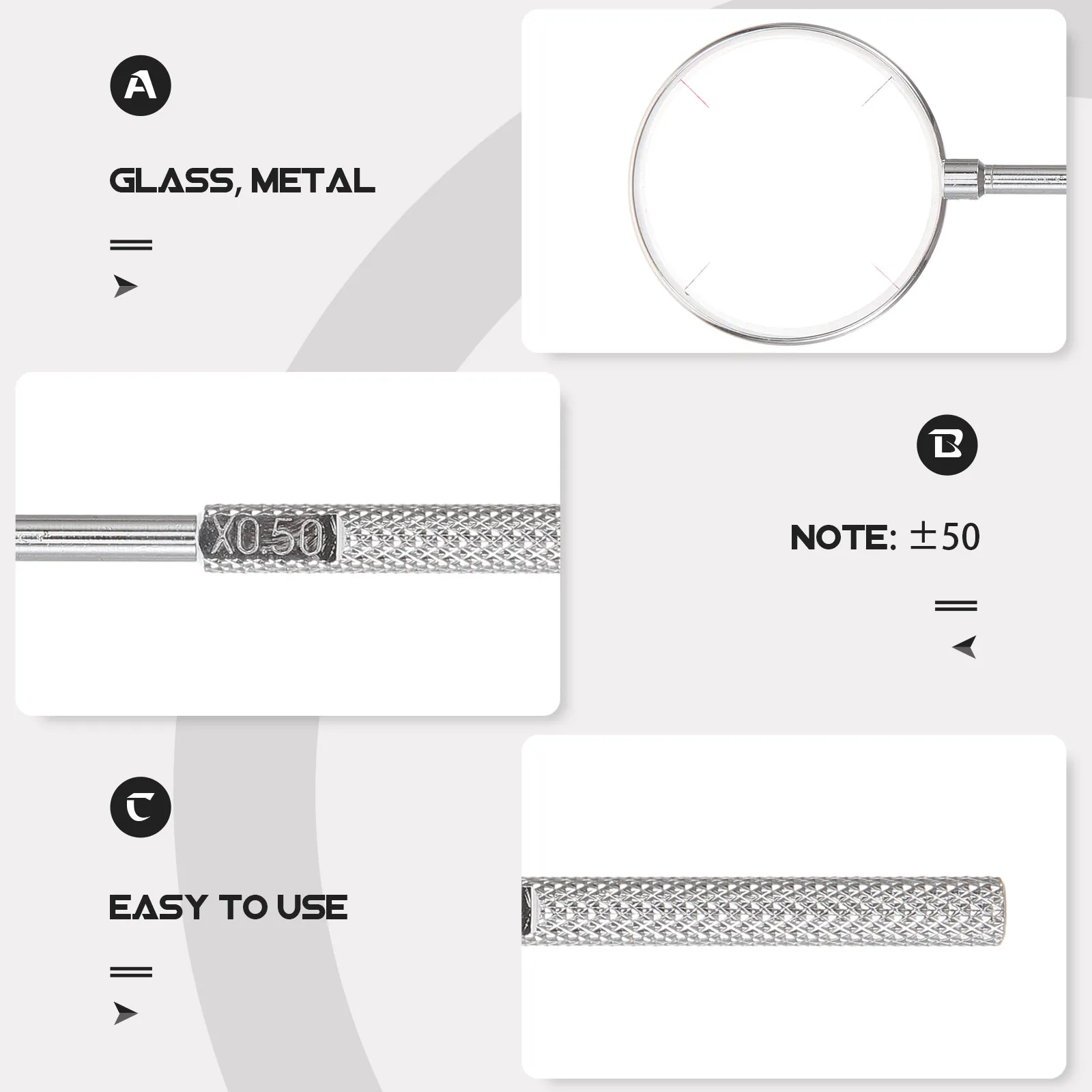 High Precision Cross Cylinder Diopters Tool Compact Lightweight Optometry Accessory for Eyeglasses Stores Vision Testing