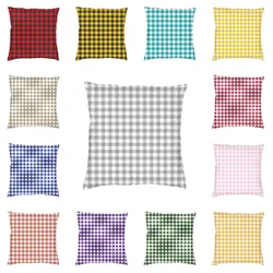 Gray And White Gingham Throw Pillow Case 40*40cm for Living Room Geometric Checkered Plaid Cushion Cover Sofa Chair Pillowcase