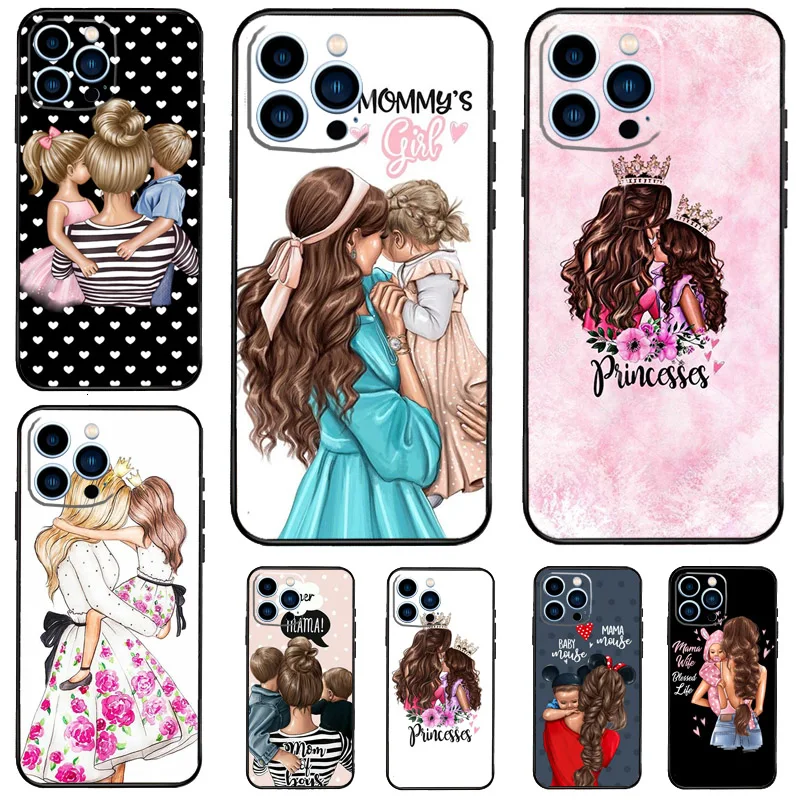 Beautiful Mother Daughter Son Case For Samsung Galaxy M53 M33 M13 M15 M35 M55 M32 M16 M36 M56 M54 M20 M52 M34 M14 M11 M31