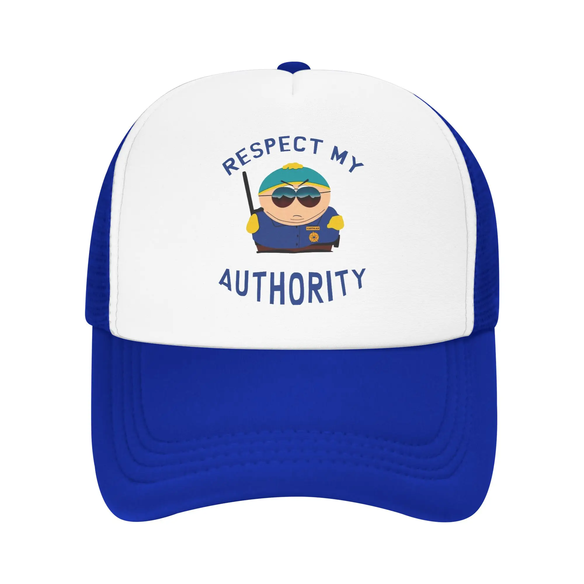 Eric Cartman Respect My Authority Souths Parks Mesh Baseball Caps Adult Outdoor Sun Caps  Hat Adjustable Summer Trucker Cap