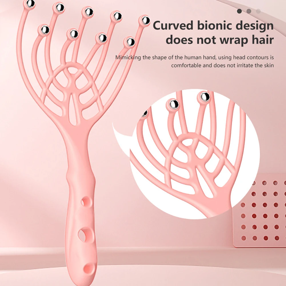 9 Claws Head Massger Streamlined Ball Body Relaxation Scalp Massage Hand Held Hair Relax Spa Health Care Stress Relief